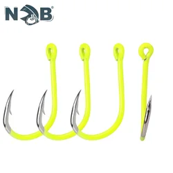 NGB ISEAMA anzuelo de carpa amarillo con púas acero carbono