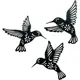 Iron Bird decoración de pared de metal con colibrí calado hueco - imagen 2