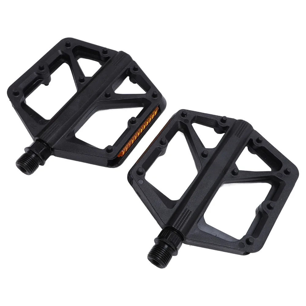 Pedales de plataforma ancha de nailon con tira reflectante para bici - imagen 4