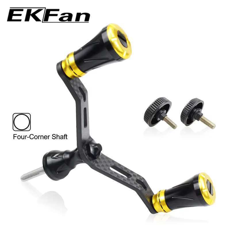 Manetas de carrete EKfan carbono y metal – Pomos giratorios para pesca