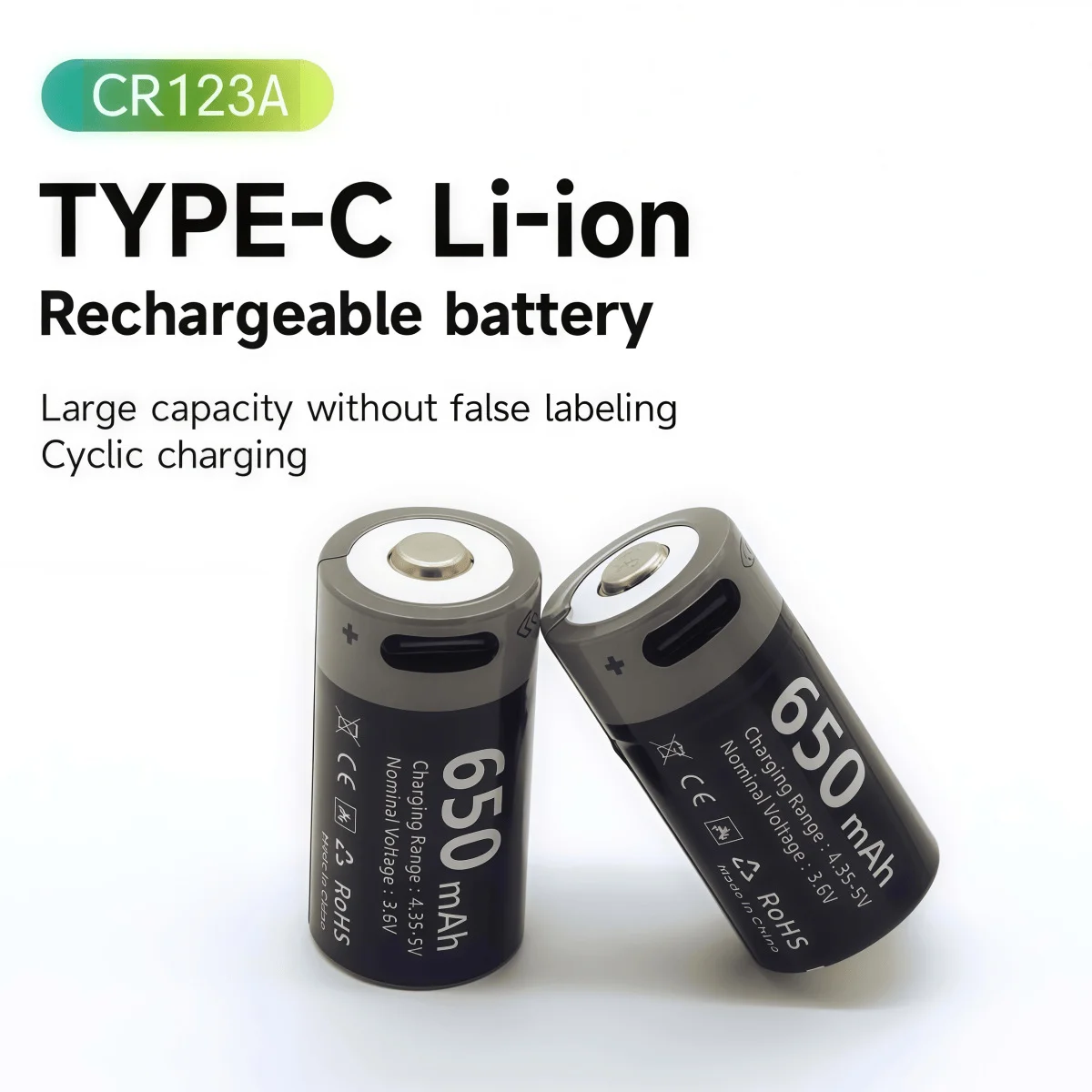 Baterías recargables de litio USB alta capacidad para AA y AAA - imagen 2
