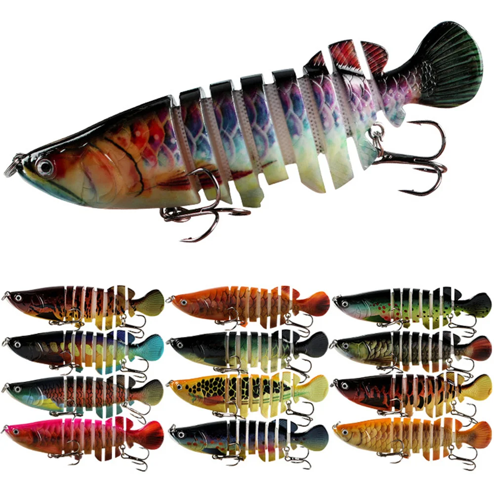 Señuelo multisección de pesca con cuerpo articulado