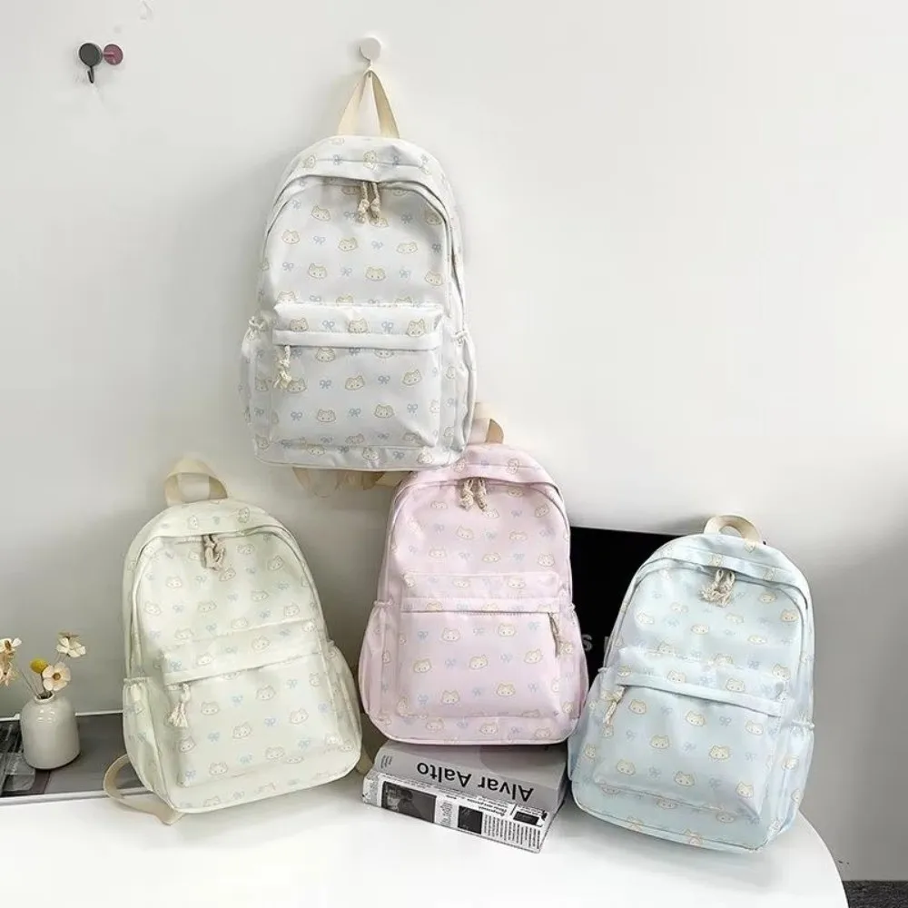 Mochila de gato estampado impermeable y ligera, gran capacidad - imagen 3