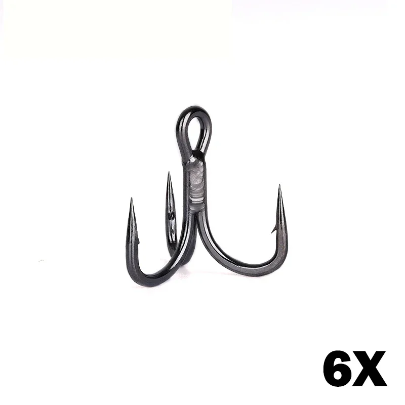 Anzuelos triples 6X fuerte – Acero carbono super afilados pesca marina - imagen 3