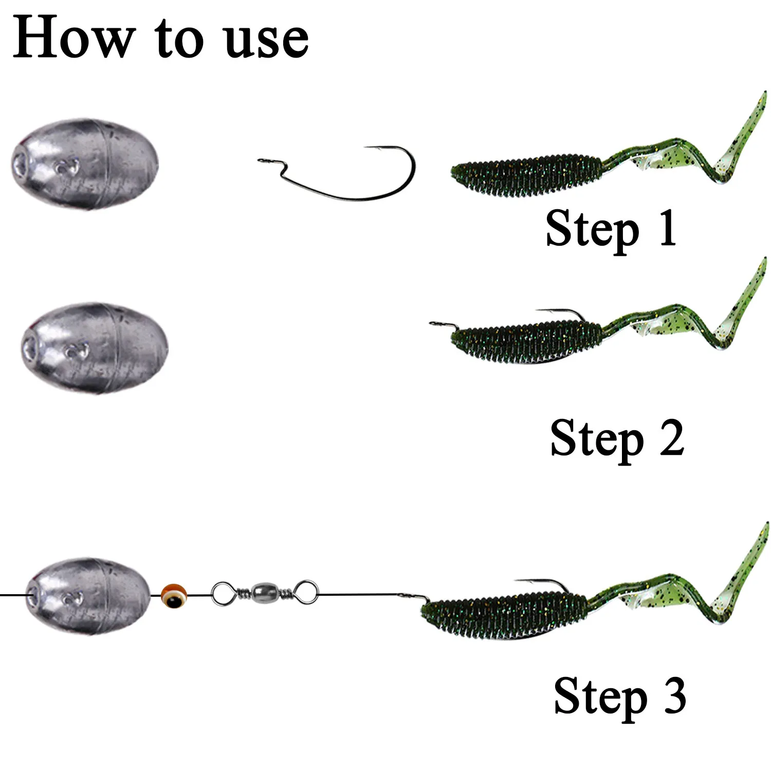 Pesas de pesca forma olivo – aparejos hundimiento dividido - imagen 3