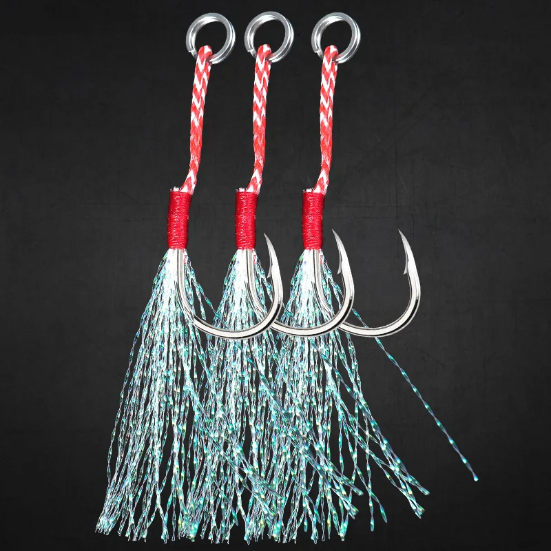 Anzuelos jigging estilo Iseni pre-ensartados con líder de alambre - imagen 5