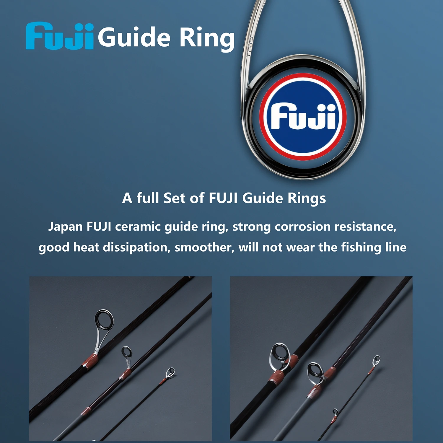 Fuji UL ultraligera fibra carbono caña pescar carpa trucha lubina - imagen 2
