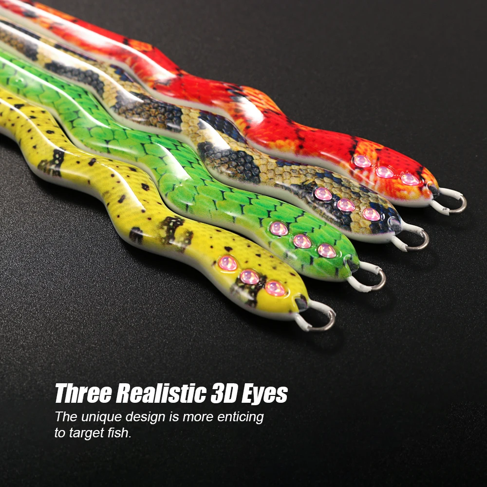 Señuelo Jigging Serpiente Metálico UV Luminoso de Largo Alcance - imagen 4