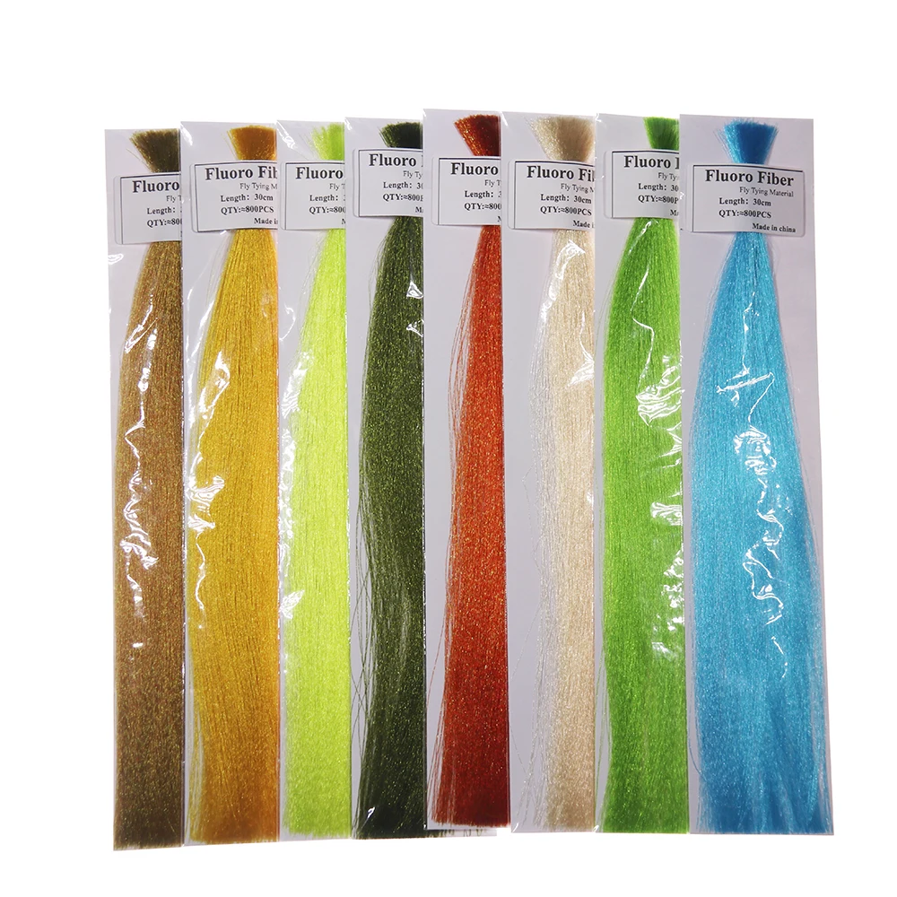 Oropel de pelo sintético con fibra de Fluoro en colores