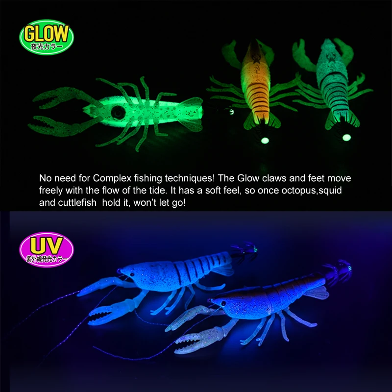 Señuelo Egi luminoso de hundimiento lento para calamares y pulpos - imagen 3