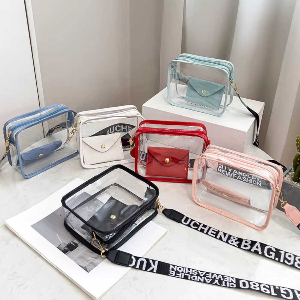 Bolso bandolera PVC transparente con bolsillo móvil mujer - imagen 2
