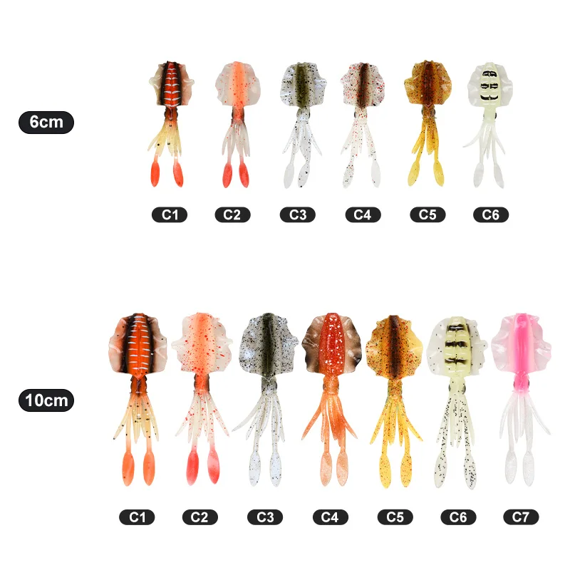 Señuelo de calamar y pulpo Obsession S031 luminoso para lubina - imagen 5