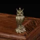 Señuelo colgante búho retro latón cobre miniatura para llavero - imagen 5