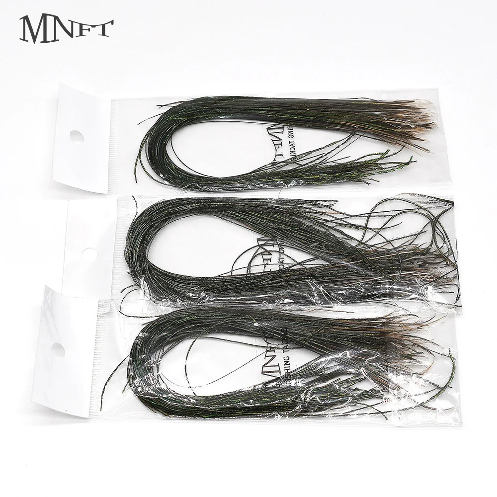 MNFT Plumas de pavo real para atar moscas, ninfas, húmedas y pesca