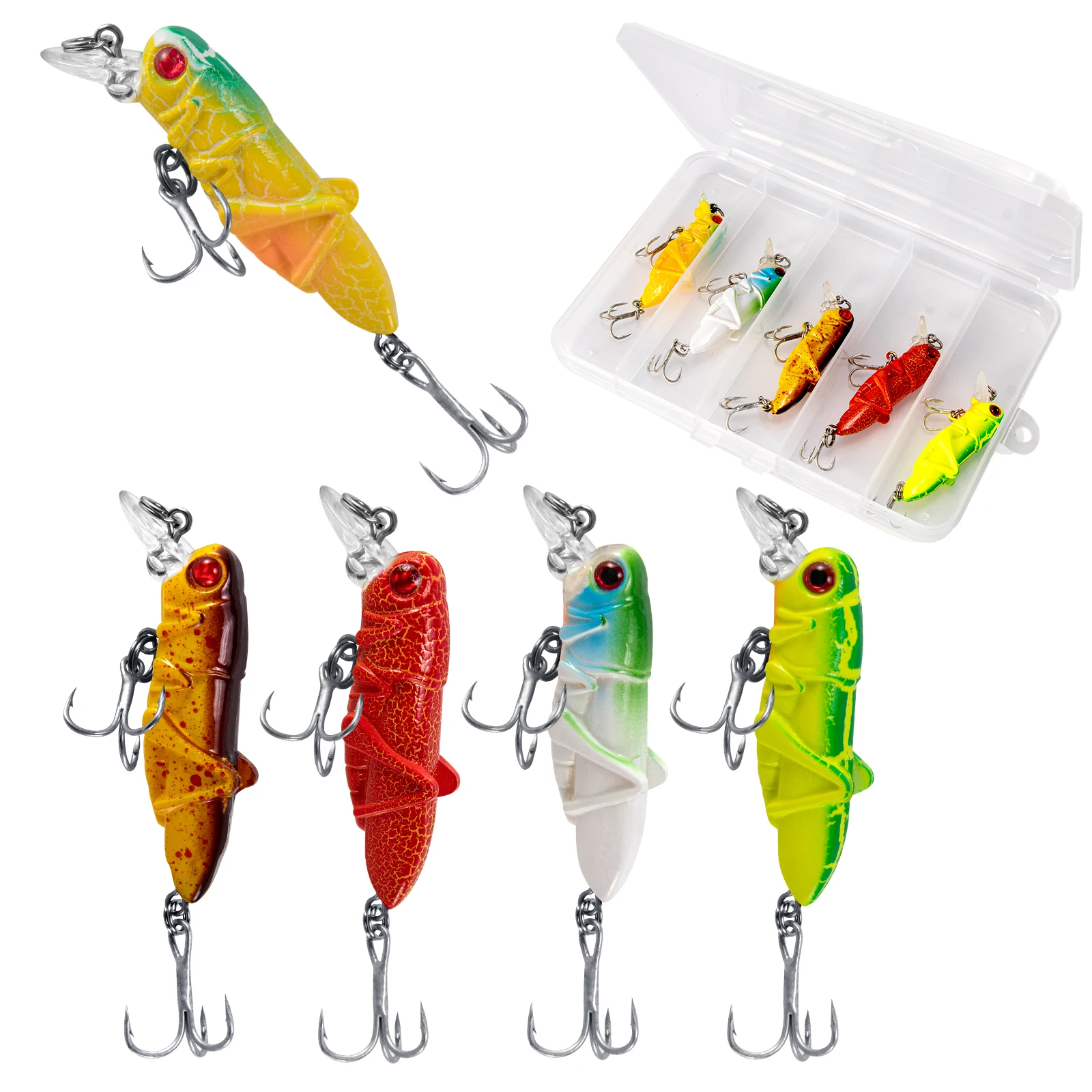 Señuelo crankbait grasshopper realista
