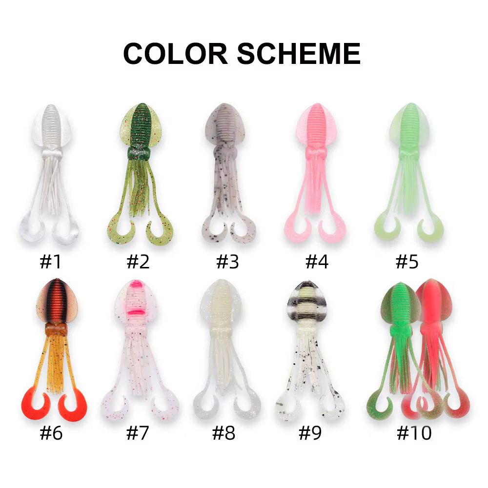 Señuelo calamar suave luminoso UV para pesca en mar - imagen 3