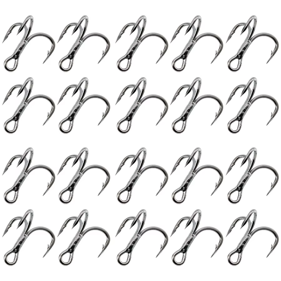 Anzuelos Triples 6X Acero Carbono – Alta Resistencia para Agua Salada