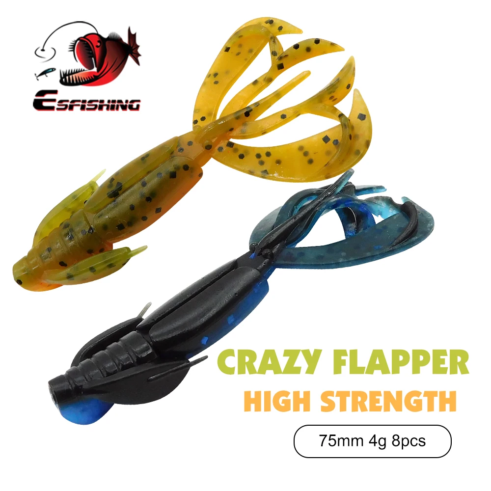 ESFISHING Crazy Flapper 75 mm 4 g Vinilo para lucio y lubina - imagen 2