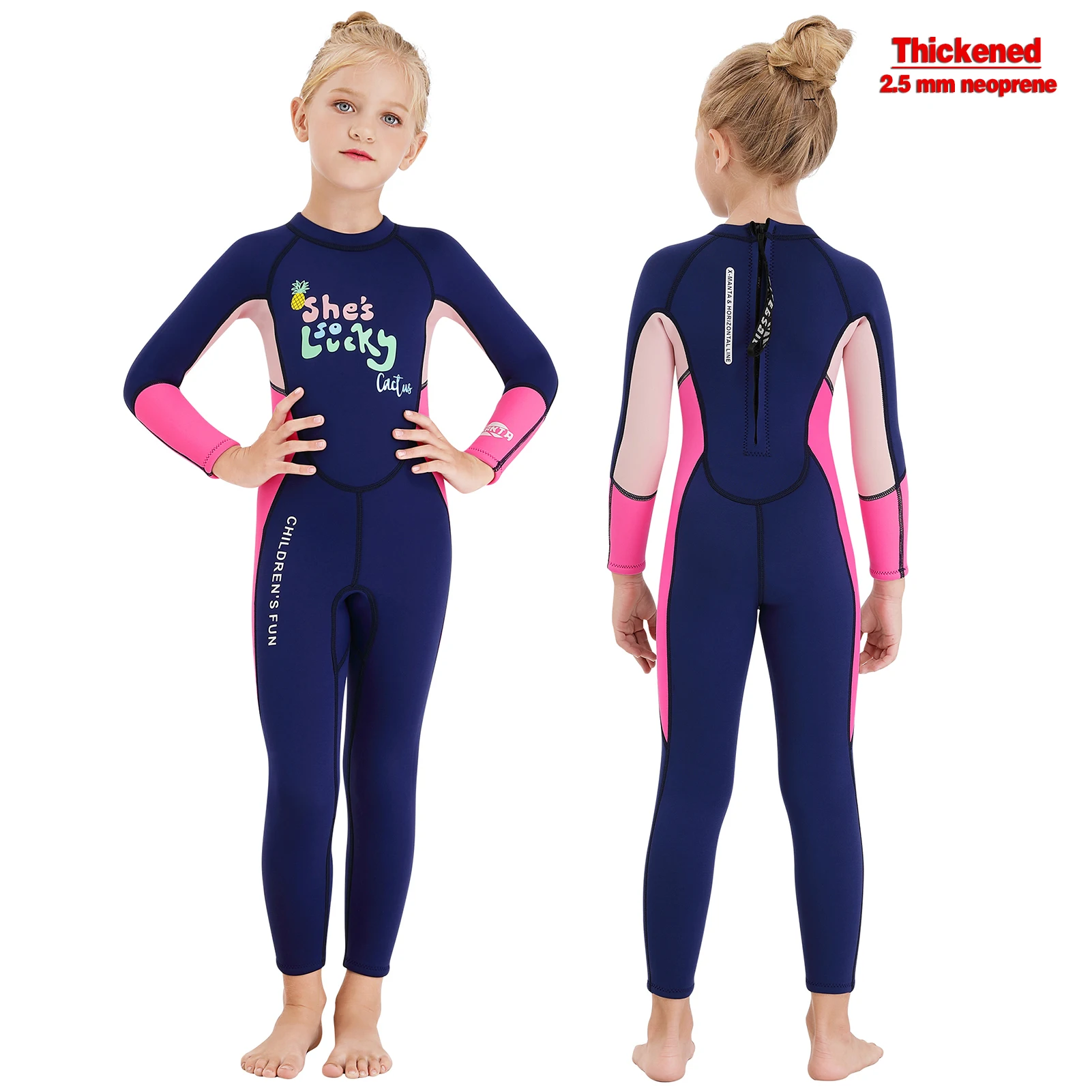 Traje de neopreno anti-UV infantil de manga larga para surf y buceo - imagen 2