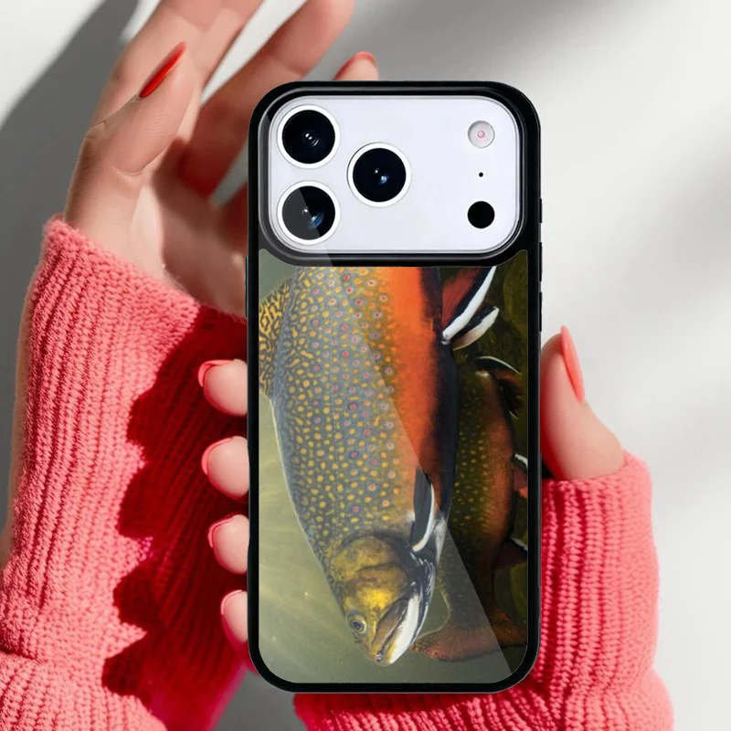 Funda de Teléfono con Diseño de Trucha para iPhone — vista trasera del estuche