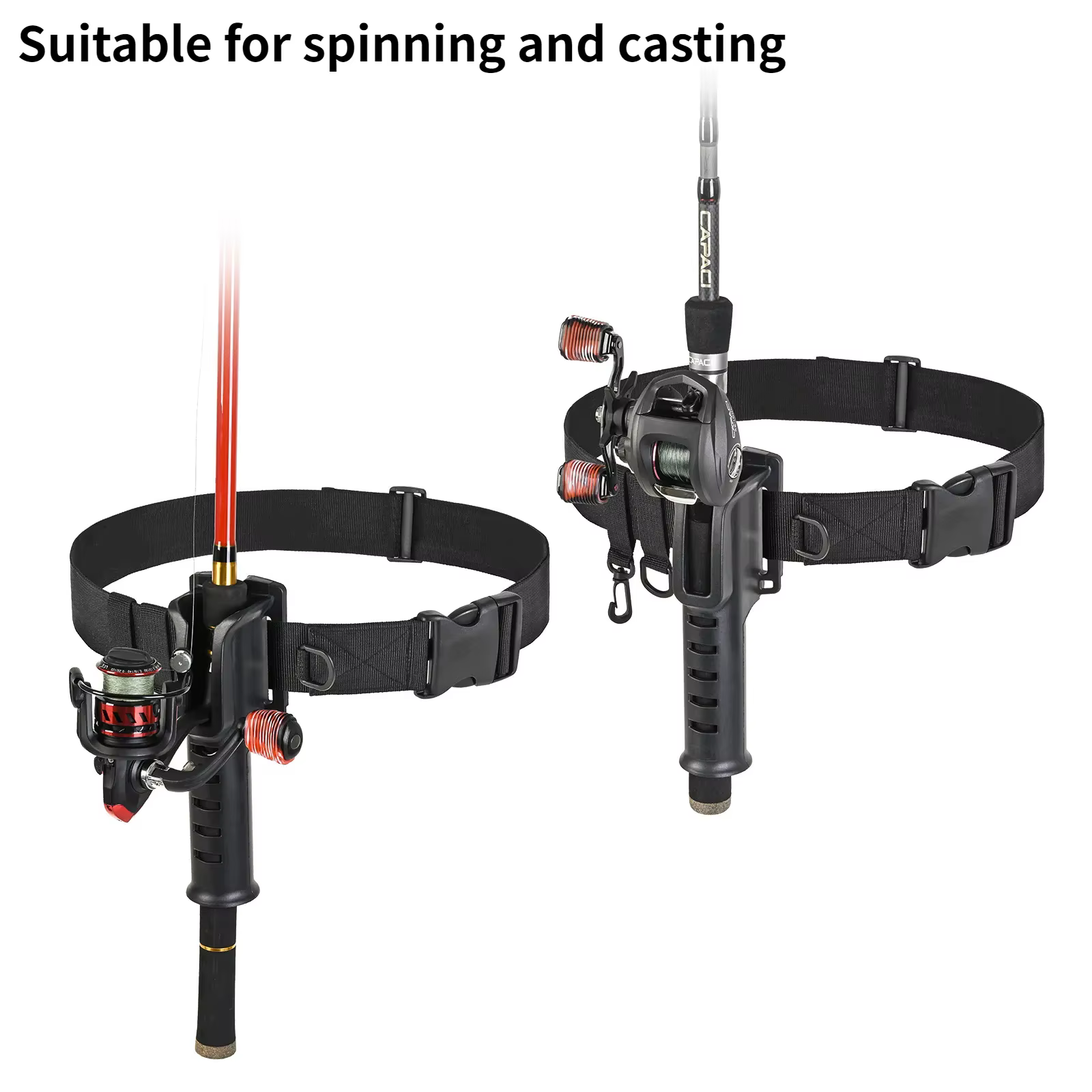 Soporte de caña portátil con cintura ajustable - imagen 2