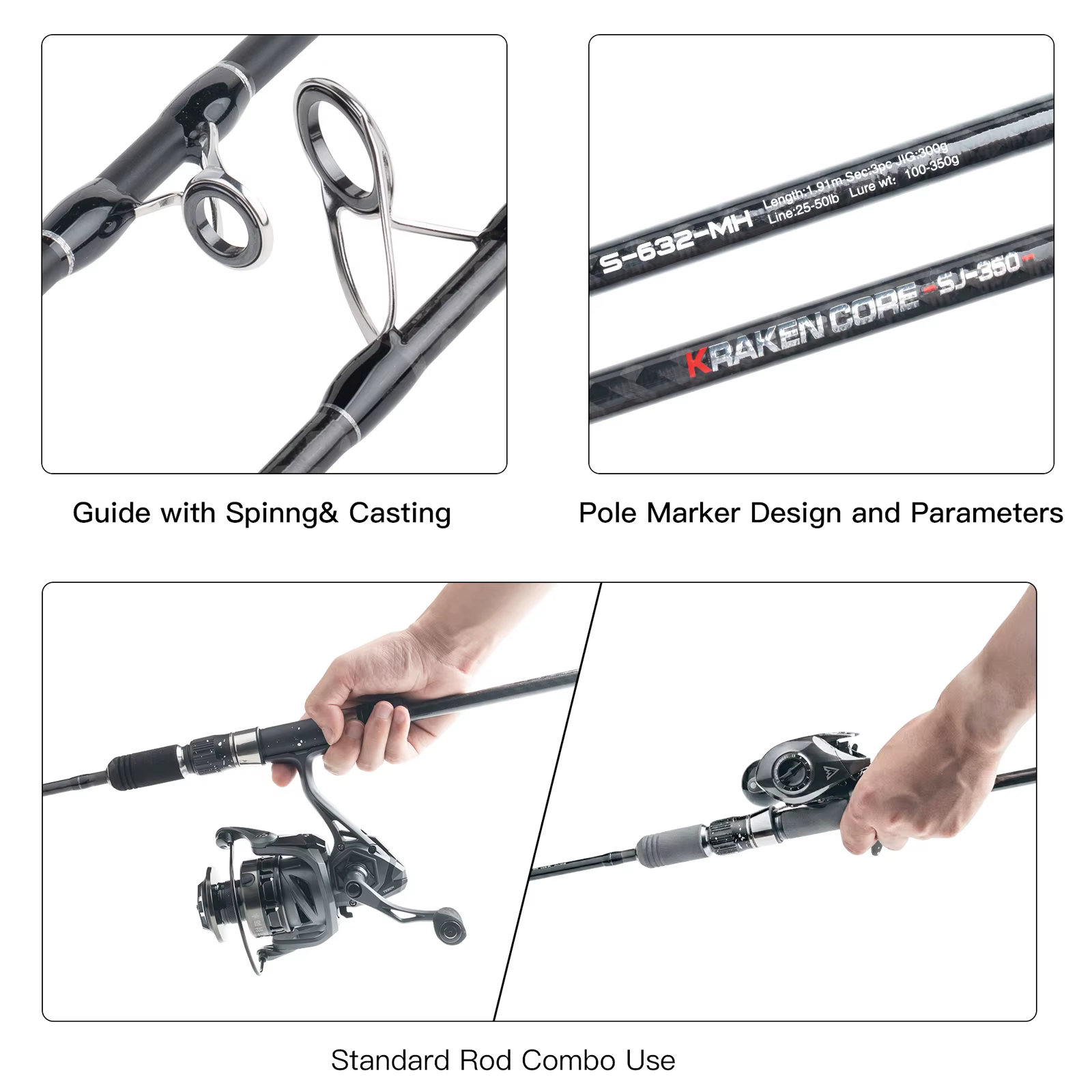 Caña Slow Jigging Mavllos Kraken 100-350g para Barco - imagen 3