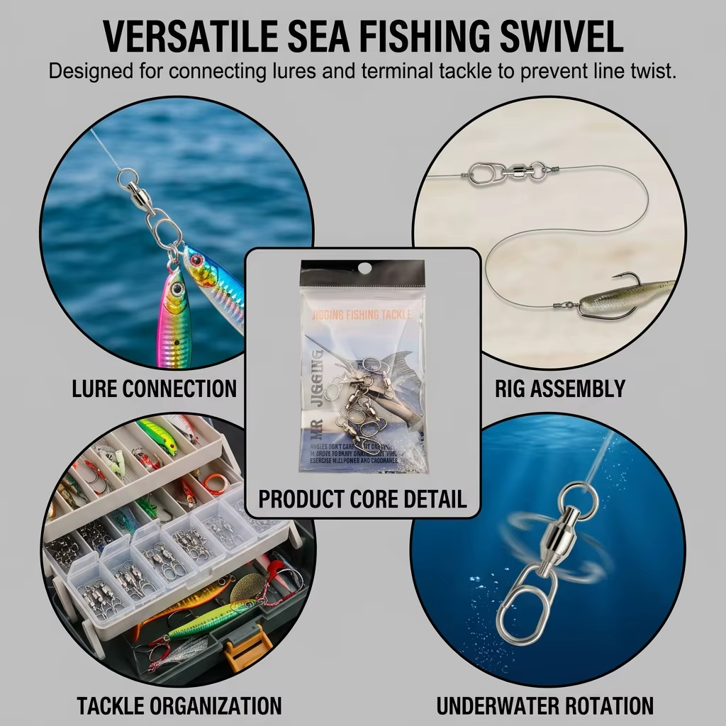 Conector Giratorio con Rodamientos de Cerámica para Pesca en Mar - imagen 4