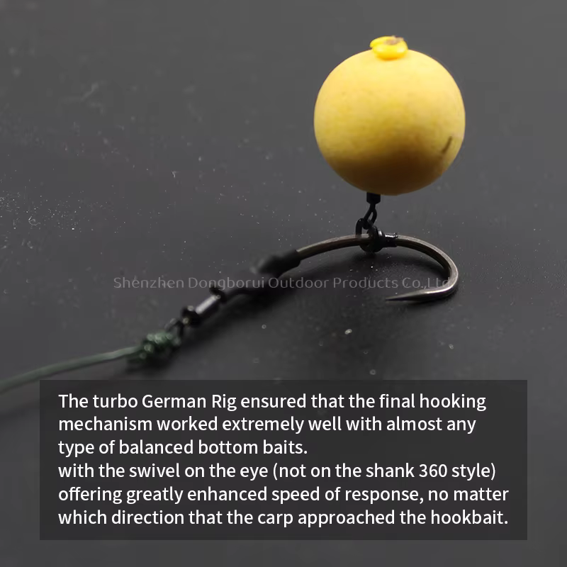 German Rig Turbo – Aparejo de carpfishing con anzuelo curvo - imagen 3