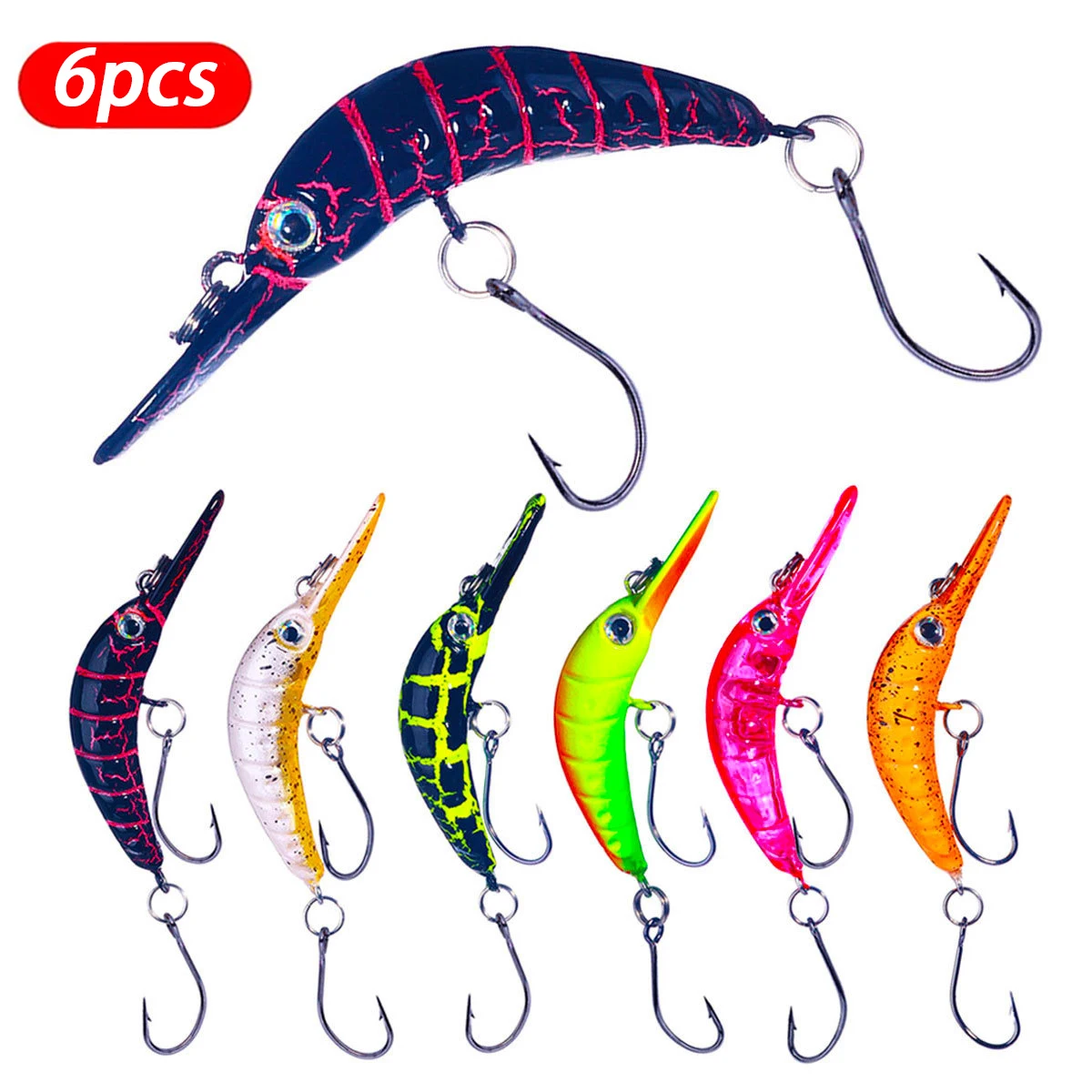 Mini Crankbait Wobbler para trucha – Señuelo duro artificial - imagen 5