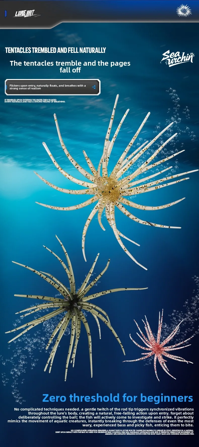 Señuelo flotante con acabado biomimético