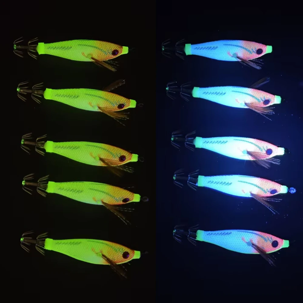 Señuelo Egi horizontal para calamar con imitación de camarón luminoso - imagen 3