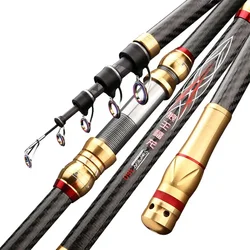 Caña telescópica surfcasting de carbono 36T para pesca de orilla