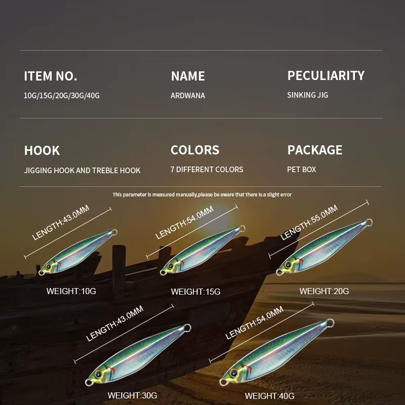 Jig LETOYO Agua Salada – Señuelo duro para pesca desde orilla - imagen 3