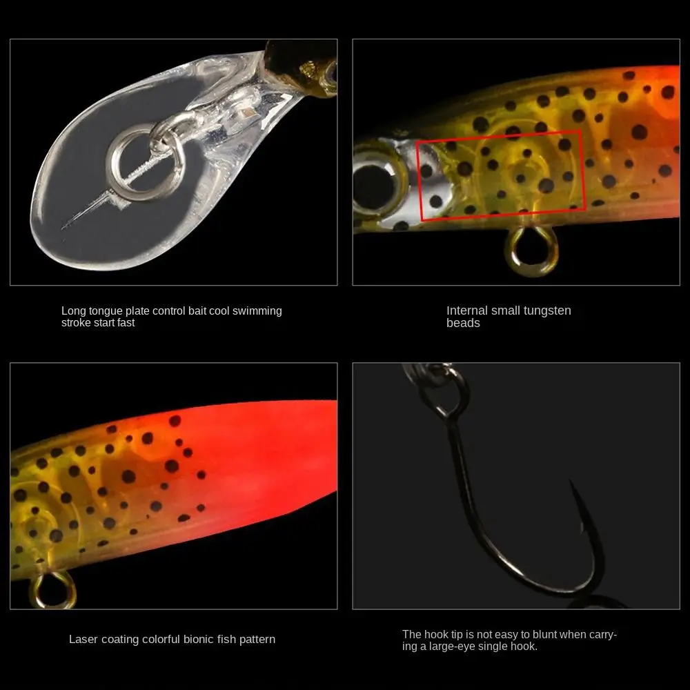 VIB Minnow señuelo hundimiento lento ojos 3D para lubina - imagen 4