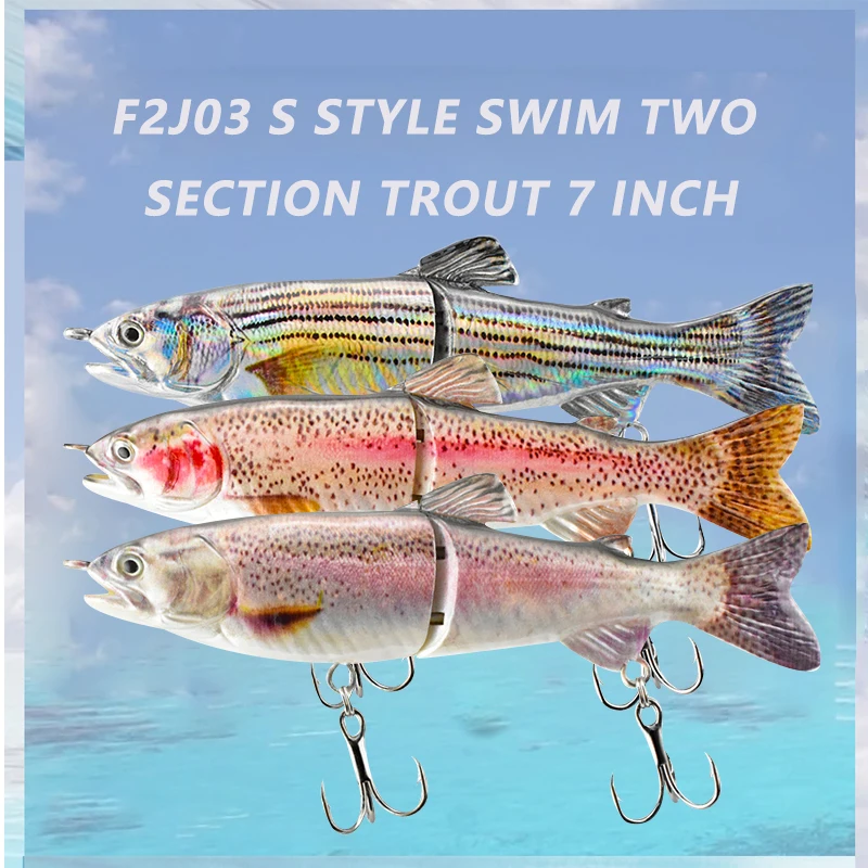 Lokken Wobbler hundido de doble segmento tipo crank para trucha - imagen 3