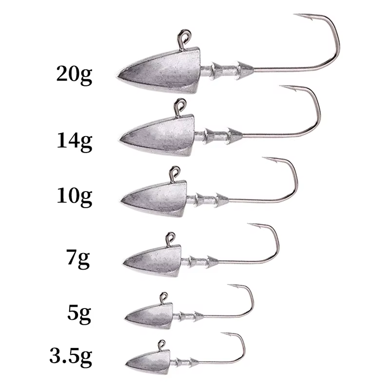 Jig Head de plomo Topline – Anzuelos para vinilo y cebo blando - imagen 2