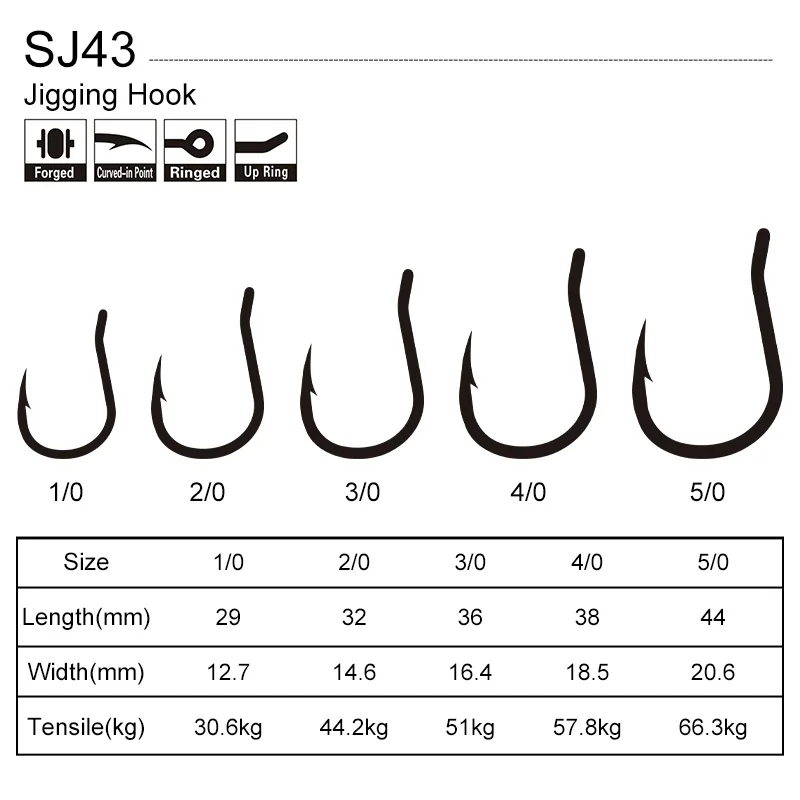 Anzuelos de ayuda Jigging lento TEASER SJ43 con púas - imagen 5