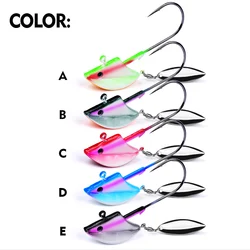 Anzuelos Jig Head con ojos 3D y púas – para vinilo de agua salada