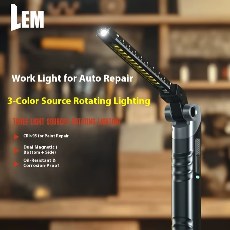 Lámpara de trabajo LEM recargable LED magnética con batería de litio - imagen 4