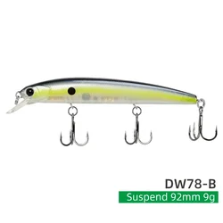 Tsurinoya 92SP Jerkbait suspendido para lucio