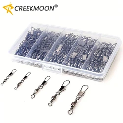 Conector de pesca giratorio con mosquetón Pin a presión