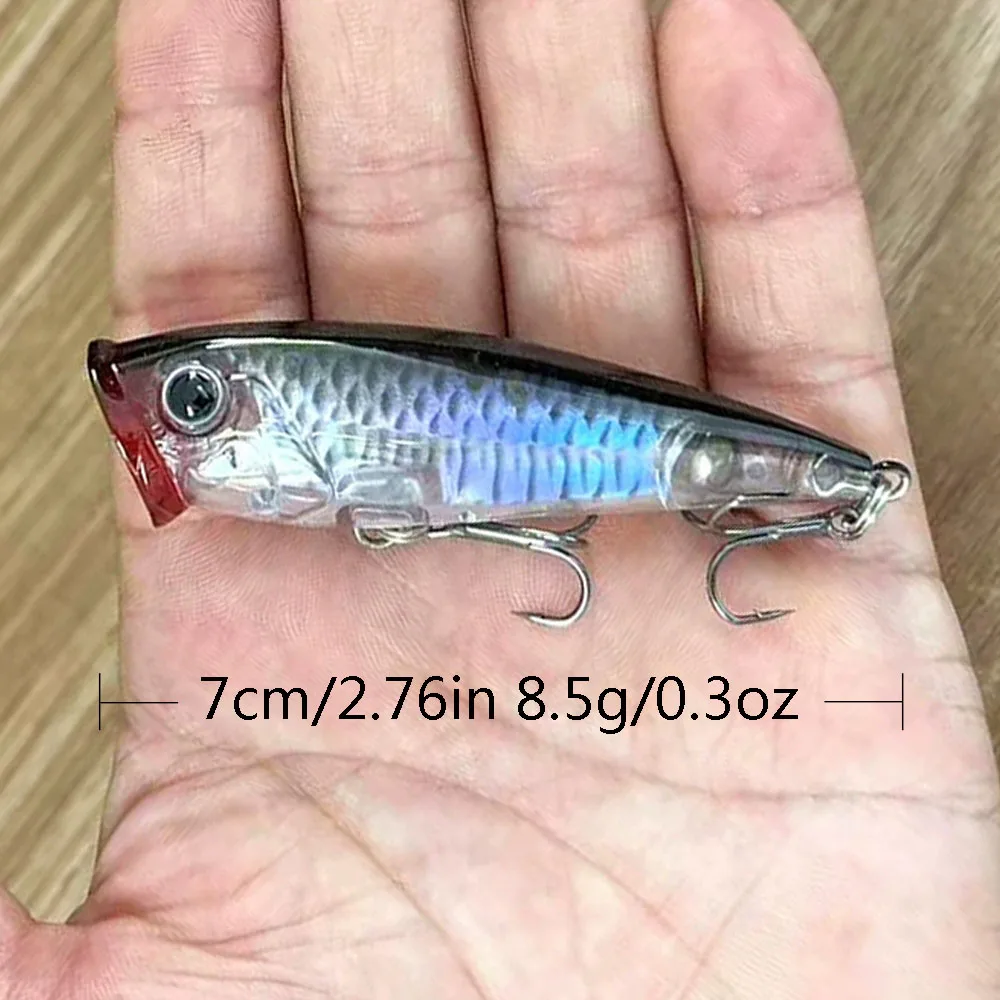 Señuelos Topwater Popper 3D de boca grande con gran salpicadura - imagen 2