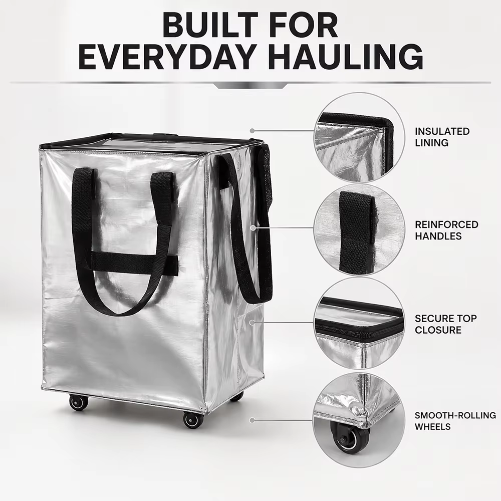 Bolsa de transporte con ruedas plegable de gran capacidad - imagen 2