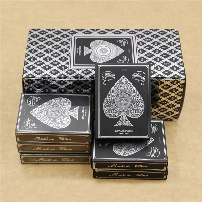 Baraja Texas Holdem 24K Oro plástico impermeable regalo ocio - imagen 5