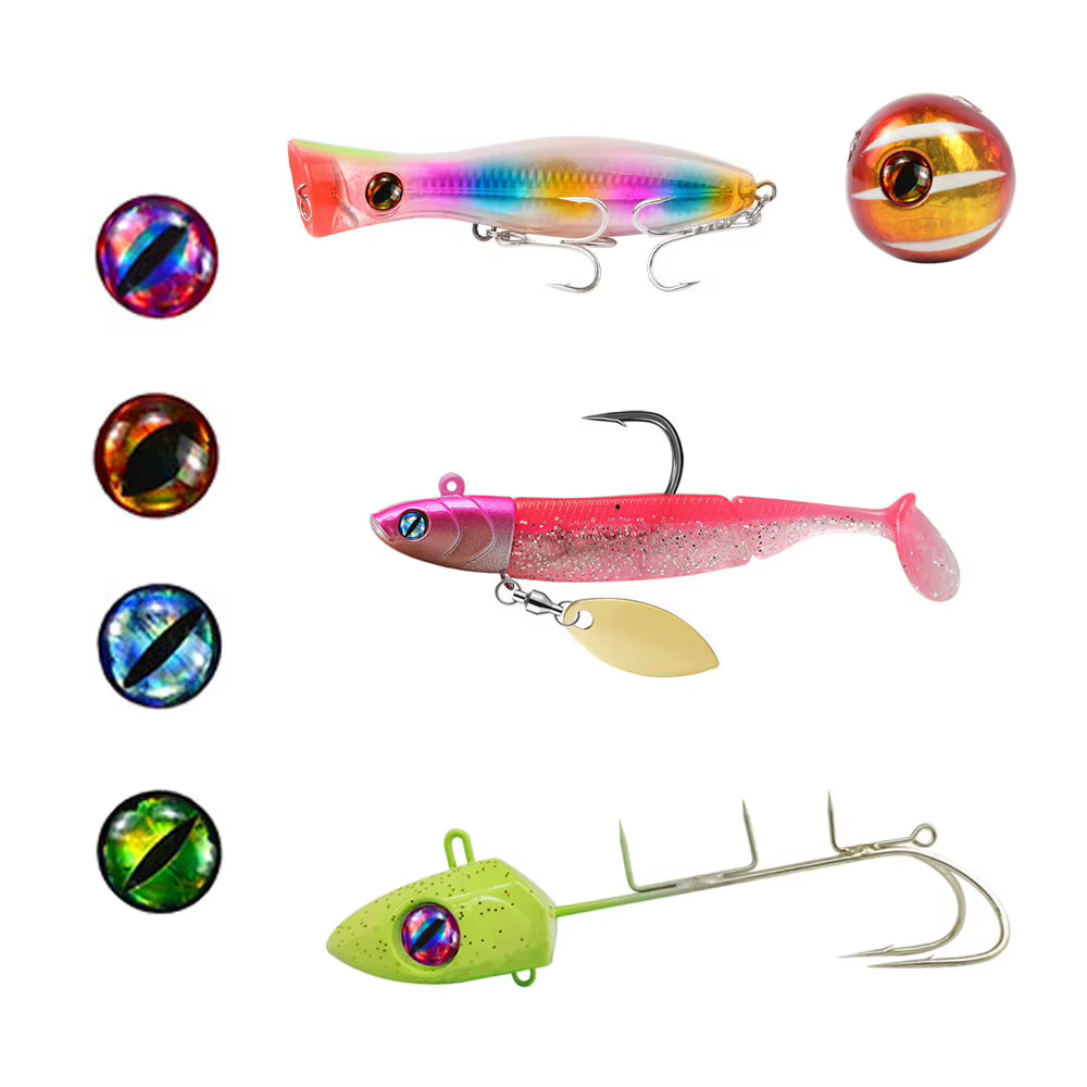 MNFT Ojos de pez epoxi 3D holográficos para streamers y jigs - imagen 4
