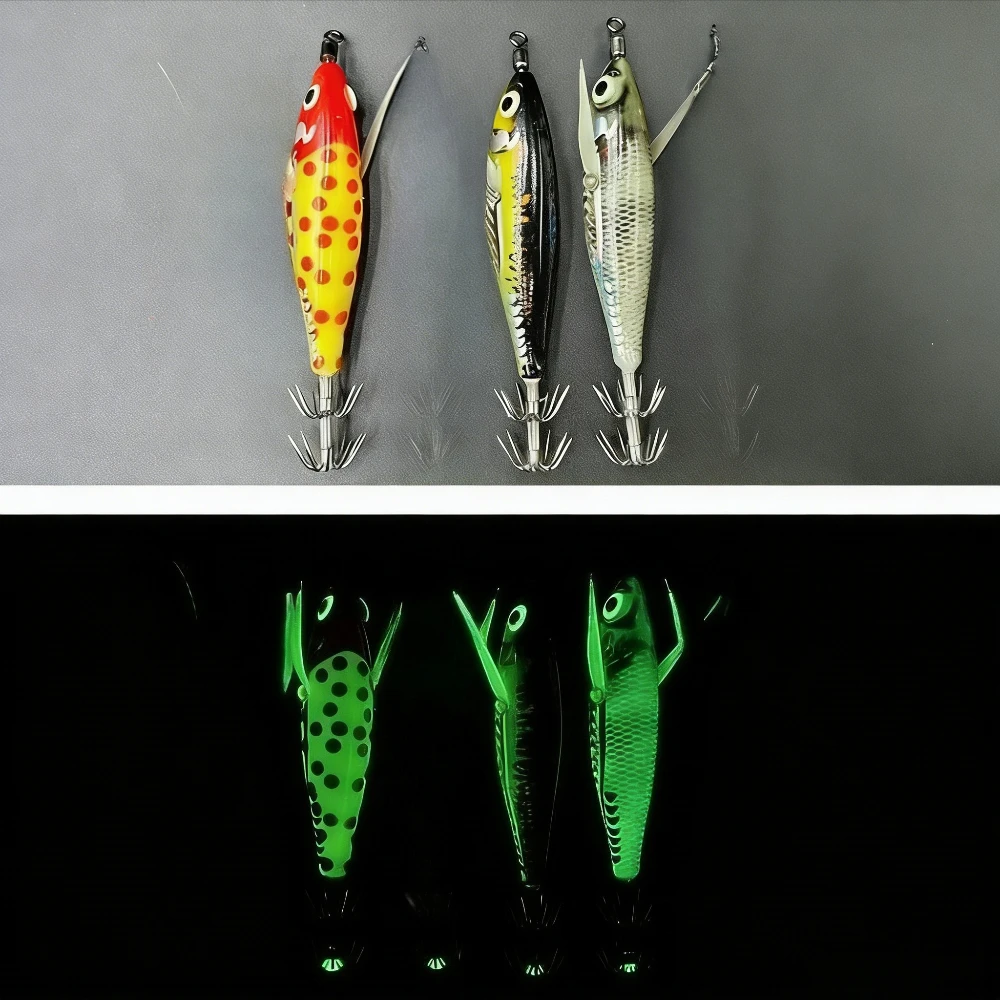 Señuelos luminosos horizontales agua salada calamar y pulpo - imagen 4