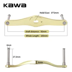 Kawa Mango de Carrete de Pesca - Aleacion aluminio, agujero 8x5 mm