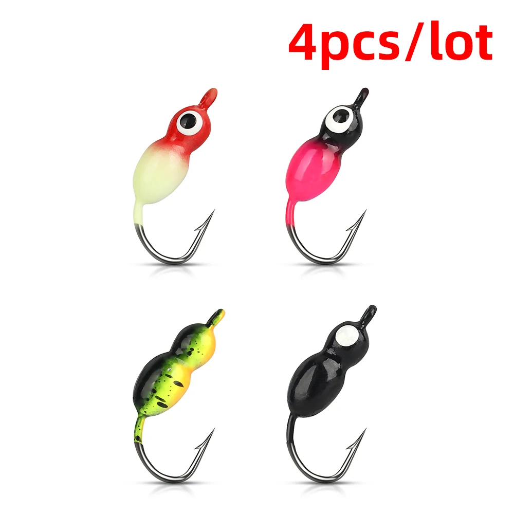 DNDYUJU Mini señuelo de hielo jig cabeza plomo anzuelo púas - imagen 5