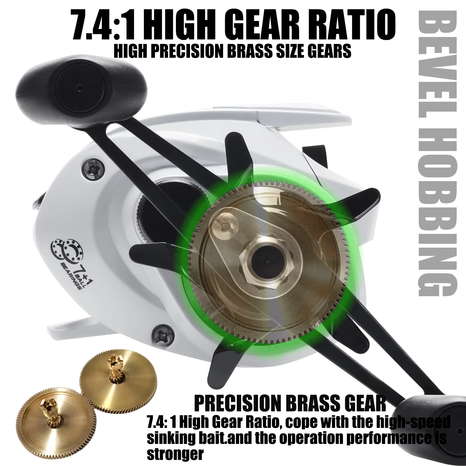 SAMOLLA Baitcaster ultraligero 7,4:1 agua salada - imagen 4