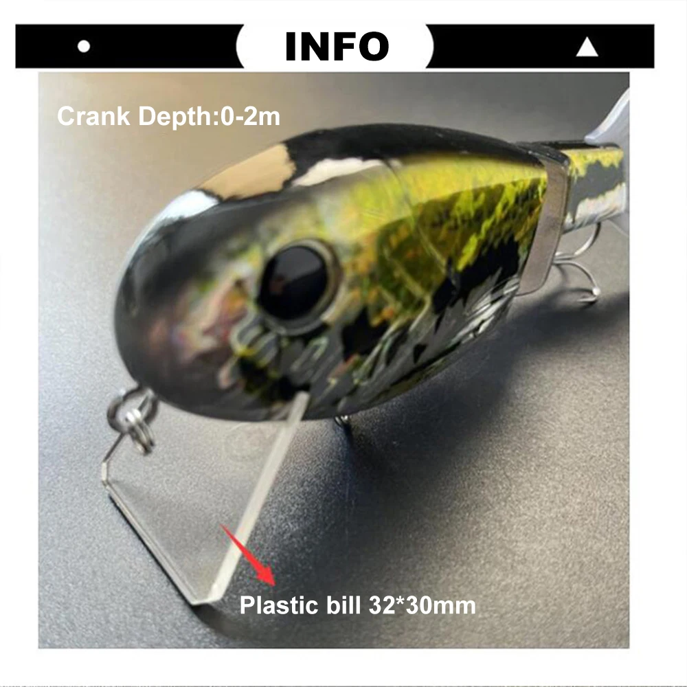 BAYMING Crankbait flotante con ojos 3D y vibración para lubina - imagen 5